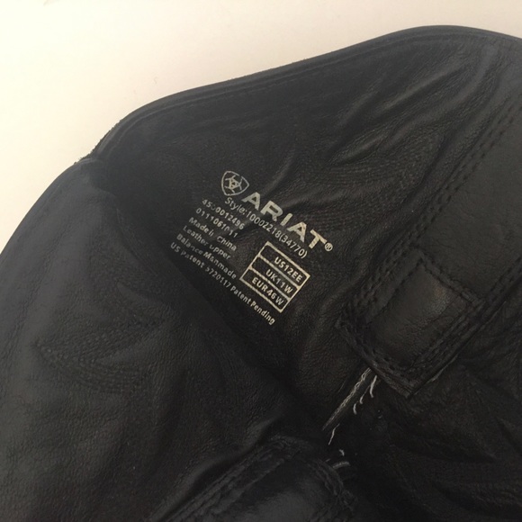 Ariat Black Heritage R Toe Western Boot Sz 12EE B#16/10 - Picture 8 of 8